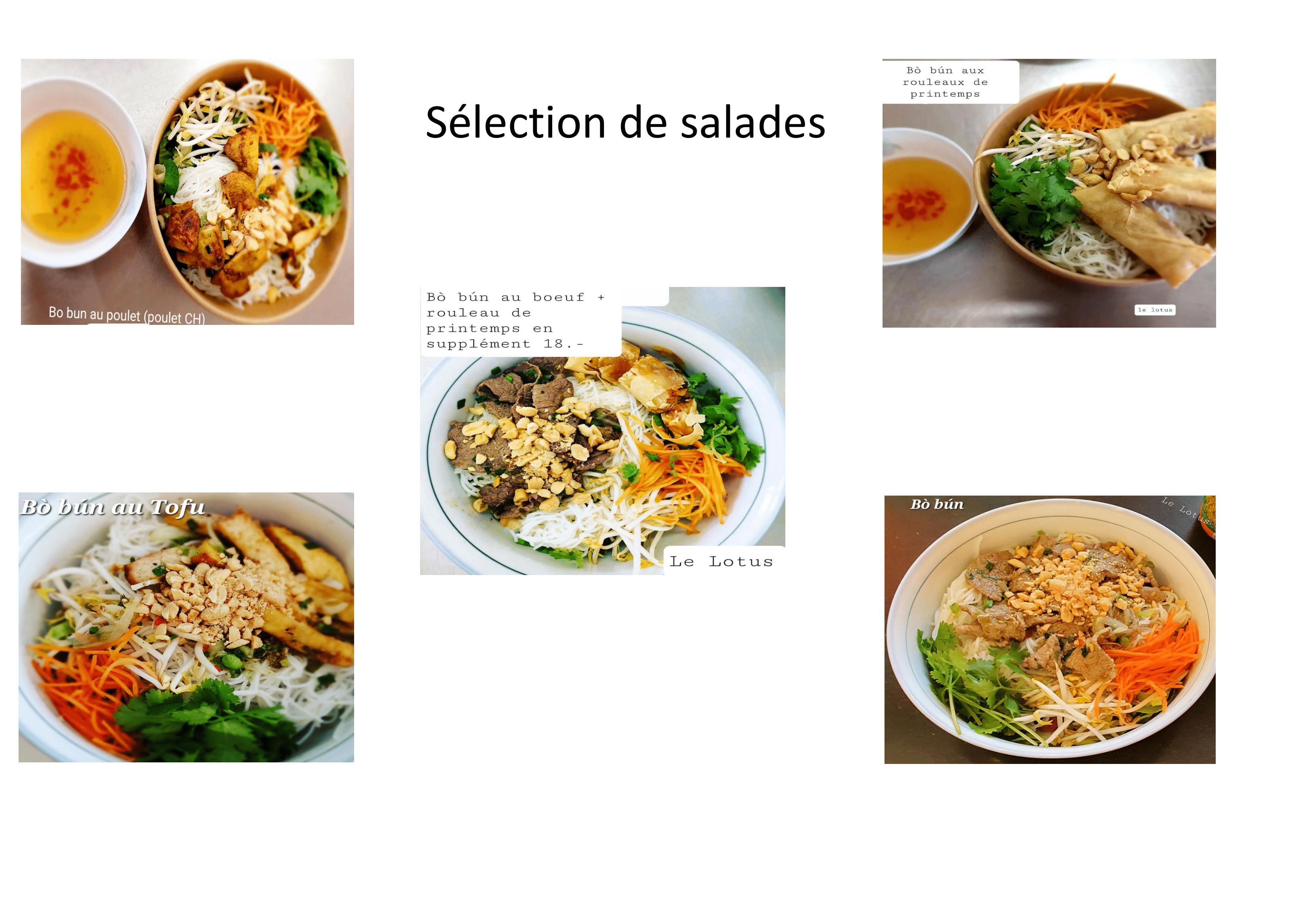 Nos salades